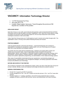 VACANCY: Information Technology Director