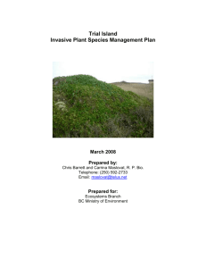 Trial Island Invasive Plant Species Management Plan