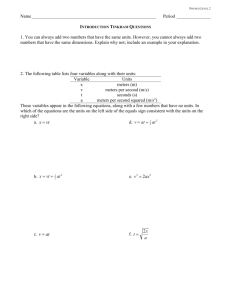 Physics Level 2 Name Period Introduction Tinkham Questions 1