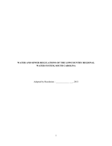 Water and Sewer Use Regulations