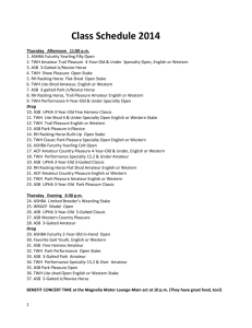 Class Schedule 2014