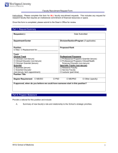 Clinical Faculty Recruitment Request Form