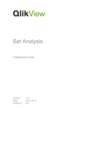 Set Analysis Beginners Guide