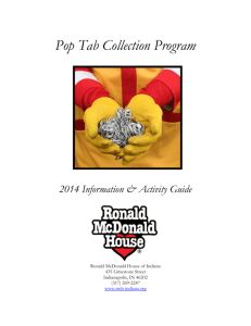Pop Tab Collection Program - Ronald McDonald House of Indiana