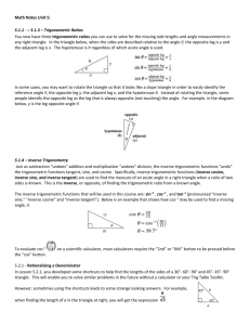 Math Notes Unit 5: