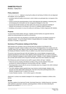 Diabetes Policy website