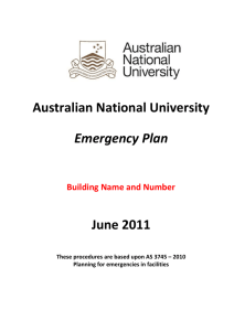 CBE Emergency plan (OCX, 830KB) - Australian National University