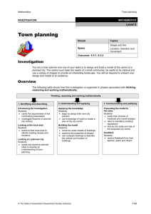 Sample investigation: Town Planning