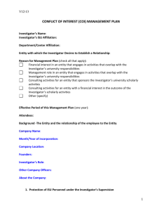 (COI) Management Plan Form - ISU Office of the Vice President for