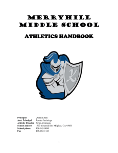 purpose of athletics handbook