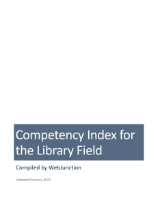 Competency Index for the Library Field