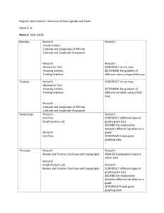 Regents Earth Science- Overview of Class Agenda and Goals Week