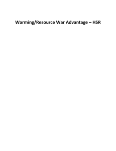 Warming HSR Advantage – SDI 2012