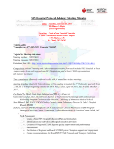 MN Hospital Protocol Advisory Meeting Minutes