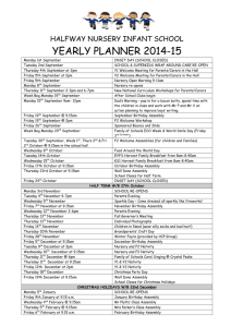 Year Planner 2014/15 - Halfway Nursery Infant School