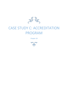 Case Study C: Accreditation program