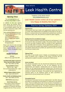 Newsletter 2014-15 - Leek Health Centre