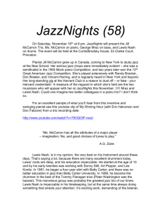 JazzNights 58, Jill McCarron, George Mraz, Tim Horner, November