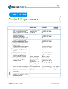 Chapter 8 Curriculum grid