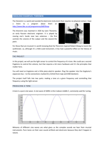 Engduino EXAMPLES: Theremin