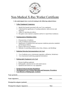 Non-Medical X-Ray Worker Certificate