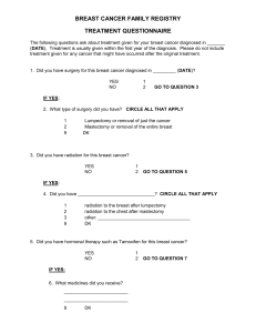 BCFR Treatment Questionnaire 1997-2012