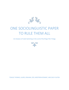 one sociolinguistic paper to rule them all