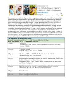 Workshop agenda - NCCOR National Collaborative on Childhood