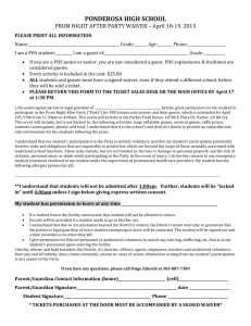 After Prom Waiver