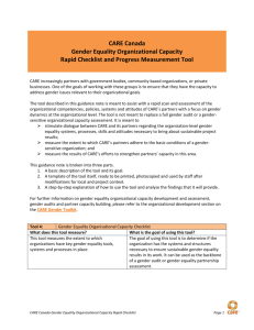 3. CARE Canada GE Organizational Capacity Rapid Assessment