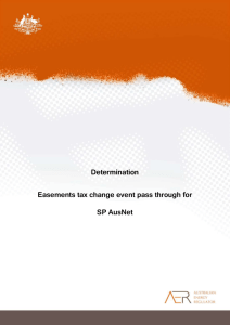 Determination on SP AusNet easements tax change pass through