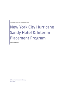New York City Hurricane Sandy Hotel & Interim