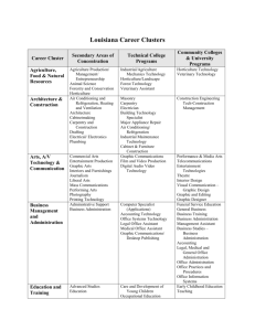 Louisiana Career Clusters - Louisiana Department of Education