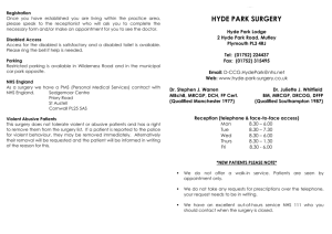 Practice Leaflet - Hyde Park Surgery