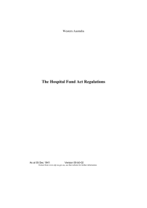 The Hospital Fund Act Regulations - 00-b0-02