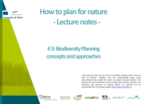 Lecture notes - Biodiversity Skills