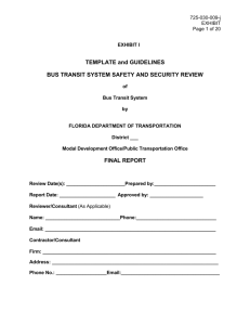 Transit Safety Review Forms (Florida)