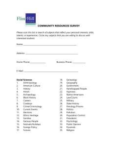 community resources survey