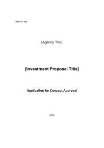 Application for Concept Approval