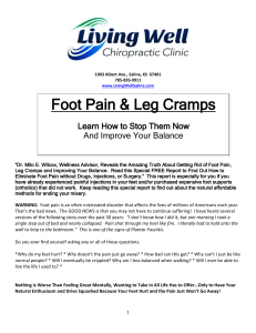 Foot Pain & Leg Cramps Report