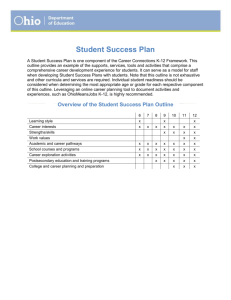 Student Success Plan - Ohio Department of Education