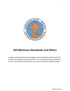 ADI Minimum Standards and Ethics