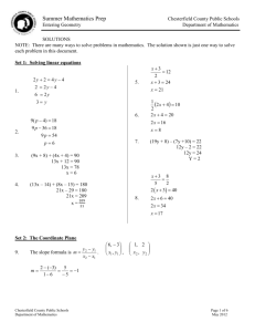 Solutions to Geometry SMP - Chesterfield County Public Schools
