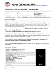 Grade 11 12 Photography Course Profile