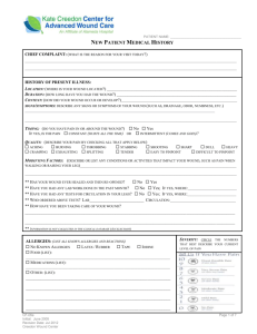 NEW PATIENT MEDICAL HISTORY