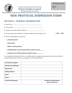 New Protocol Submission Form - Central Connecticut State University