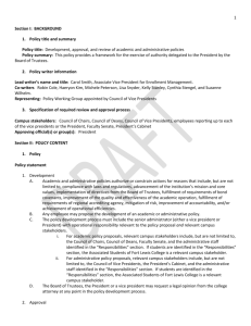 Policy on Policies Draft 1