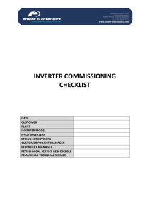 inverter commissioning checklist
