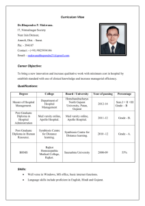 Curriculum Vitae Dr.Bhupendra P. Makwana. 17, Nirmalnagar