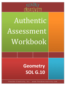 Sample Authentic Assessment Workbook